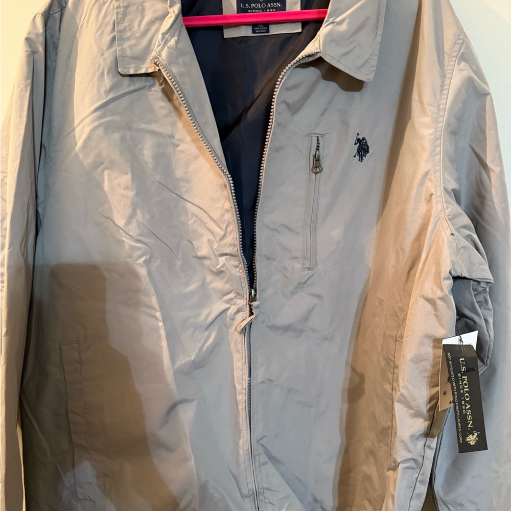 U.S. Polo Assn. Men's Gray Windbreaker Jacket